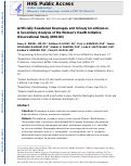 Cover page: Artificially sweetened beverages and urinary incontinence-a secondary analysis of the Womens Health Initiative Observational Study.