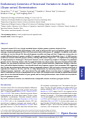 Cover page: Evolutionary Genomics of Structural Variation in Asian Rice (Oryza sativa) Domestication