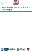 Cover page: Arizona State University Requirements Analysis Report