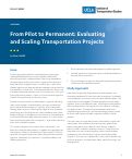 Cover page: From Pilot to Permanent: Evaluating and Scaling Transportation Projects