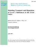 Cover page: Modeling transport and deposition of level 1 substances to the great lakes