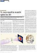 Cover page: Imaging techniques: X-rays used to watch spins in 3D.