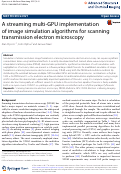 Cover page: A streaming multi-GPU implementation of image simulation algorithms for scanning transmission electron microscopy