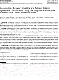 Cover page: Associations Between Smoking and Primary Sjögren Syndrome Classification Using the Sjögren's International Collaborative Clinical Alliance Cohort.