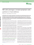 Cover page: NK cells and type 1 innate lymphoid cells: partners in host defense