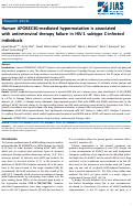 Cover page: Human APOBEC3G‐mediated hypermutation is associated with antiretroviral therapy failure in HIV‐1 subtype C‐infected individuals