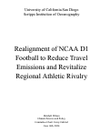 Cover page: Realignment of NCAA Division One football to reduce travel emissions and revitalize regional athletic rivalry