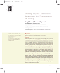 Cover page: Moving Beyond Correlations in Assessing the Consequences of Poverty