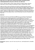 Cover page: Pilot trial of an expressive writing intervention with HIV-positive methamphetamine-using men who have sex with men.