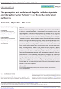 Cover page: The perception and evolution of flagellin, cold shock protein and elongation factor Tu from vector-borne bacterial plant pathogens.