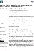 Cover page: Emerging Utility of Applied Magnetic Resonance Imaging in the Management of Traumatic Brain Injury