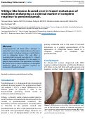 Cover page: Vitiligo-like lesions located over In-transit metastases of malignant melanoma as a clinical marker of complete response to pembrolizumab.