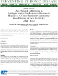 Cover page: Age-Related Differences in Antihypertensive Medication Adherence in Hispanics: A Cross-Sectional Community-Based Survey in New York City, 2011-2012.