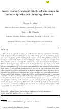 Cover page: Space-charge transport limits of ion beams in periodic quadrupole focusing channels