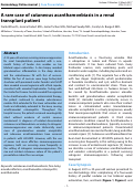 Cover page: A rare case of cutaneous acanthamoebiasis in a renal transplant patient