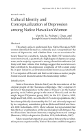 Cover page: Cultural Identity and Conceptualization of Depression among Native Hawaiian Women