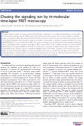 Cover page: Chasing the signaling run by tri-molecular time-lapse FRET microscopy