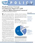 Cover page: Health Insurance Coverage of Californians Improved in 1999 - But 6.8 Million Remain Uninsured