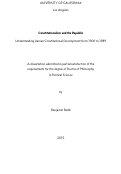 Cover page: Constitutionalism and the Republic: Understanding Iranian Constitutional Development from 1906 to 1989