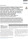 Cover page: Stereotactic Ablative Radiation Therapy Induces Systemic Differences in Peripheral Blood Immunophenotype Dependent on Irradiated Site