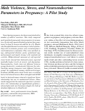 Cover page: Male Violence, Stress, and Neuroendocrine Parameters in Pregnancy: A Pilot Study