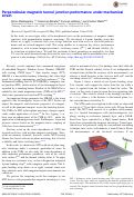 Cover page: Perpendicular magnetic tunnel junction performance under mechanical strain