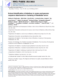 Cover page: Robust identification of deletions in exome and genome sequence data based on clustering of Mendelian errors