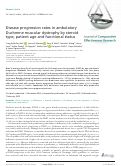 Cover page: Disease progression rates in ambulatory Duchenne muscular dystrophy by steroid type, patient age and functional status.