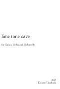 Cover page: lime tone cave