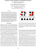 Cover page: Geometric Concept Acquisition in a Dueling Deep Q-Network