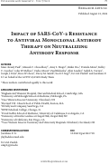 Cover page: Impact of SARS-CoV-2 Resistance to Antiviral Monoclonal Antibody Therapy on Neutralizing Antibody Response