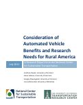 Cover page: Consideration of Automated Vehicle Benefits and Research Needs for Rural America