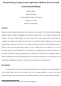 Cover page: Measured energy savings from the application of reflective roofs in 2 small non-residential 
buildings