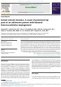 Cover page: Ischial osteoid osteoma: A cause of persistent hip pain in an adolescent patient with bilateral femoroacetabular impingement