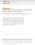 Cover page: Calcium is an essential cofactor for metal efflux by the ferroportin transporter family