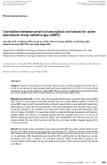 Cover page: Correlation between small-volume spinal cord doses for spine stereotactic body radiotherapy (SBRT).