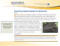Cover page: Assessing Compost Quality for Agriculture