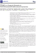 Cover page: IGF2BP3 as a Prognostic Biomarker in Well-Differentiated/Dedifferentiated Liposarcoma