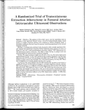 Cover page: A randomized trial of transcutaneous extraction atherectomy in femoral arteries: Intravascular ultrasound observations