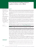 Cover page: Sleep-disordered breathing advances cognitive decline in the elderly