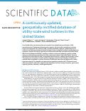 Cover page: A continuously updated, geospatially rectified database of utility-scale wind turbines in the United States