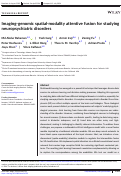 Cover page: Imaging-genomic spatial-modality attentive fusion for studying neuropsychiatric disorders.