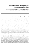 Cover page: Borderwaters: Archipelagic Geometries between Indonesia and the United States