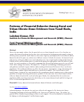 Cover page of Patterns of Financial Behavior Among Rural and Urban Clients: Some Evidence from Tamil Nadu, India