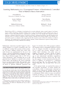 Cover page: Learning Mathematics in a Visuospatial Format: A Randomized, Controlled Trial of Mental Abacus Instruction