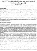 Cover page: Direct longitudinal laser acceleration of electrons in free space (Review Paper)