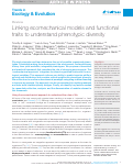 Cover page: Linking ecomechanical models and functional traits to understand phenotypic diversity