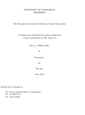 Cover page: The Econometric Analysis of Interval-Valued Time Series