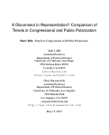 Cover page: A Disconnect in Representation? Comparison of Trends in Congressional and Public Polarization