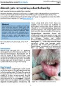 Cover page: Adenoid cystic carcinoma located on the lower lip